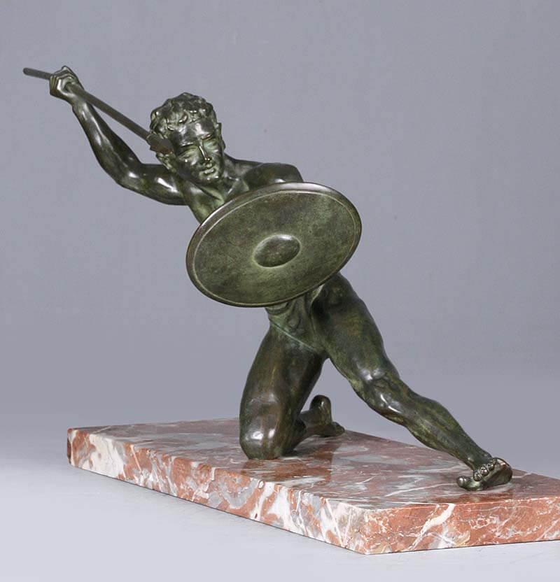 Bronze Statue of a Gladiator, by Cipriani, France, Early 20th Century 7