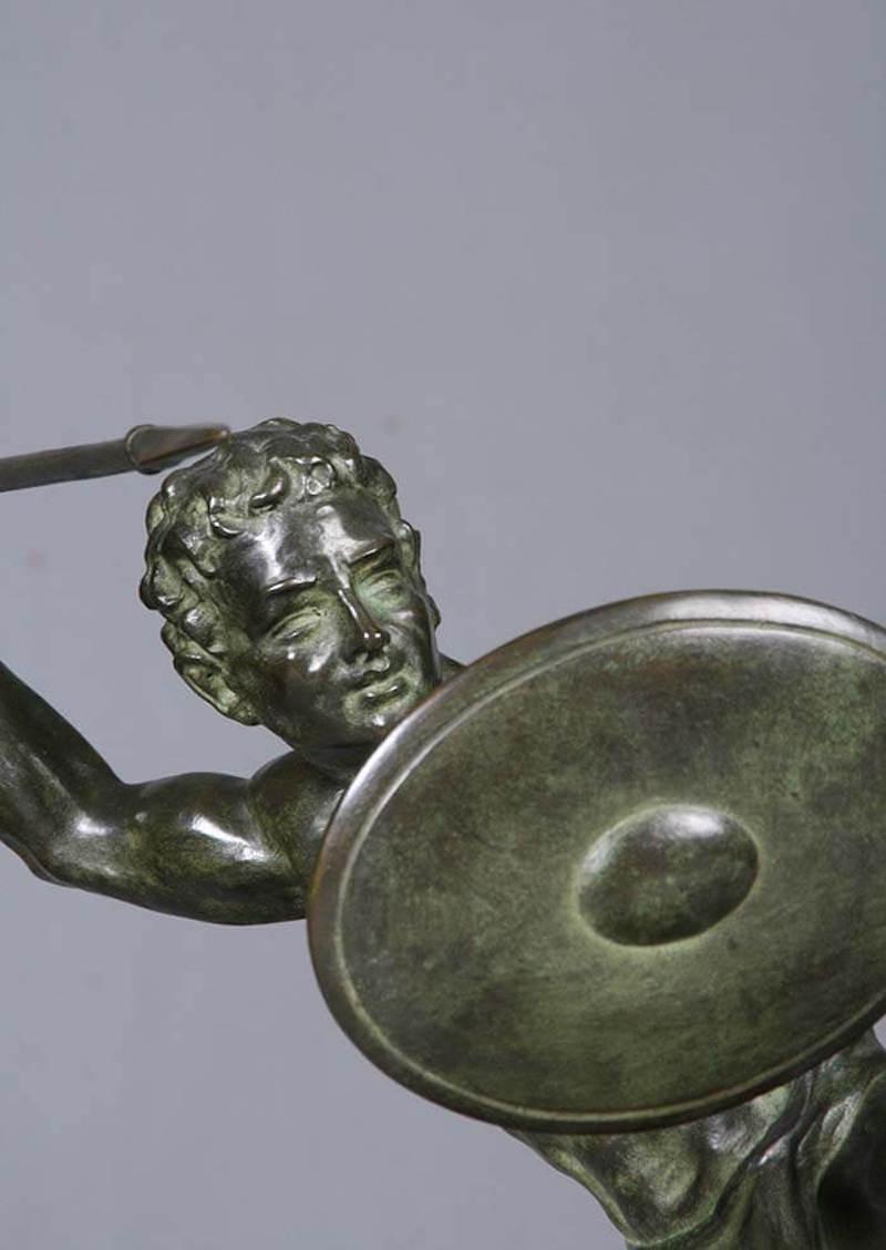 Bronze Statue of a Gladiator, by Cipriani, France, Early 20th Century 9
