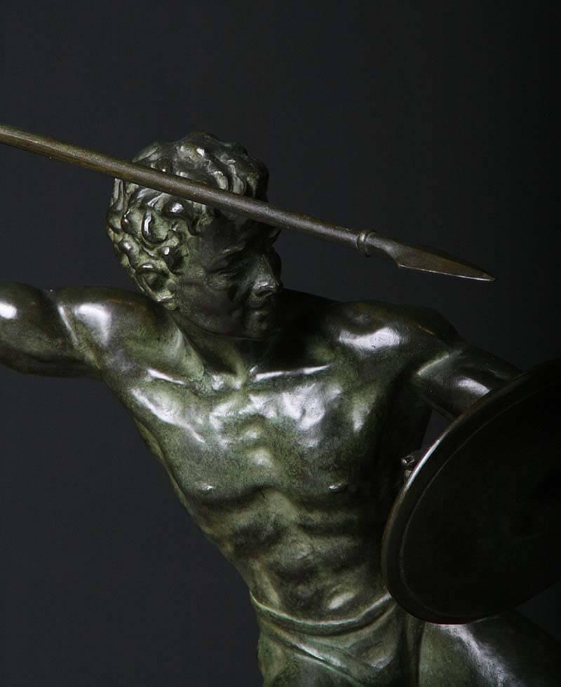 Bronze Statue of a Gladiator, by Cipriani, France, Early 20th Century 11