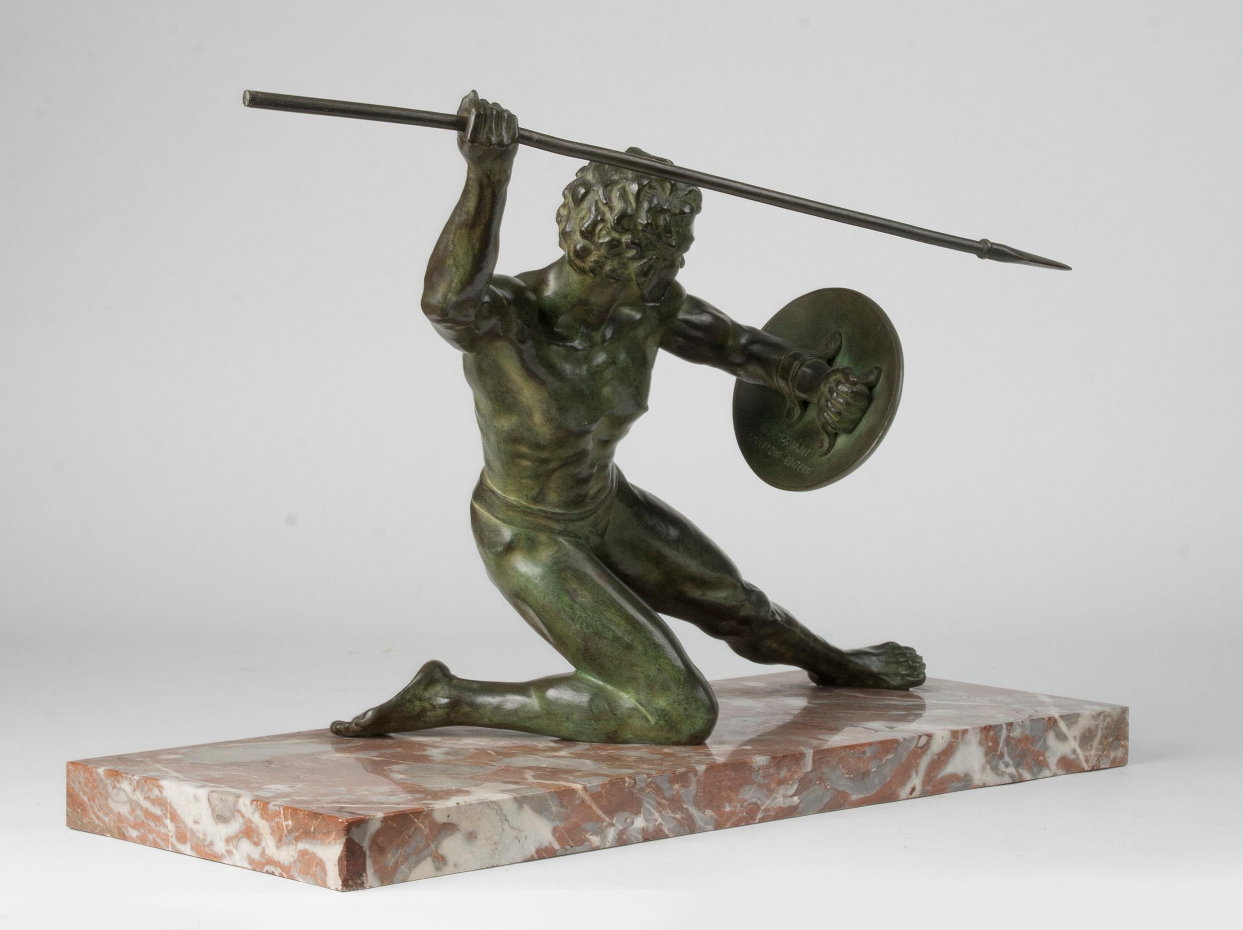 Bronze Statue of a Gladiator, by Cipriani, France, Early 20th Century 13