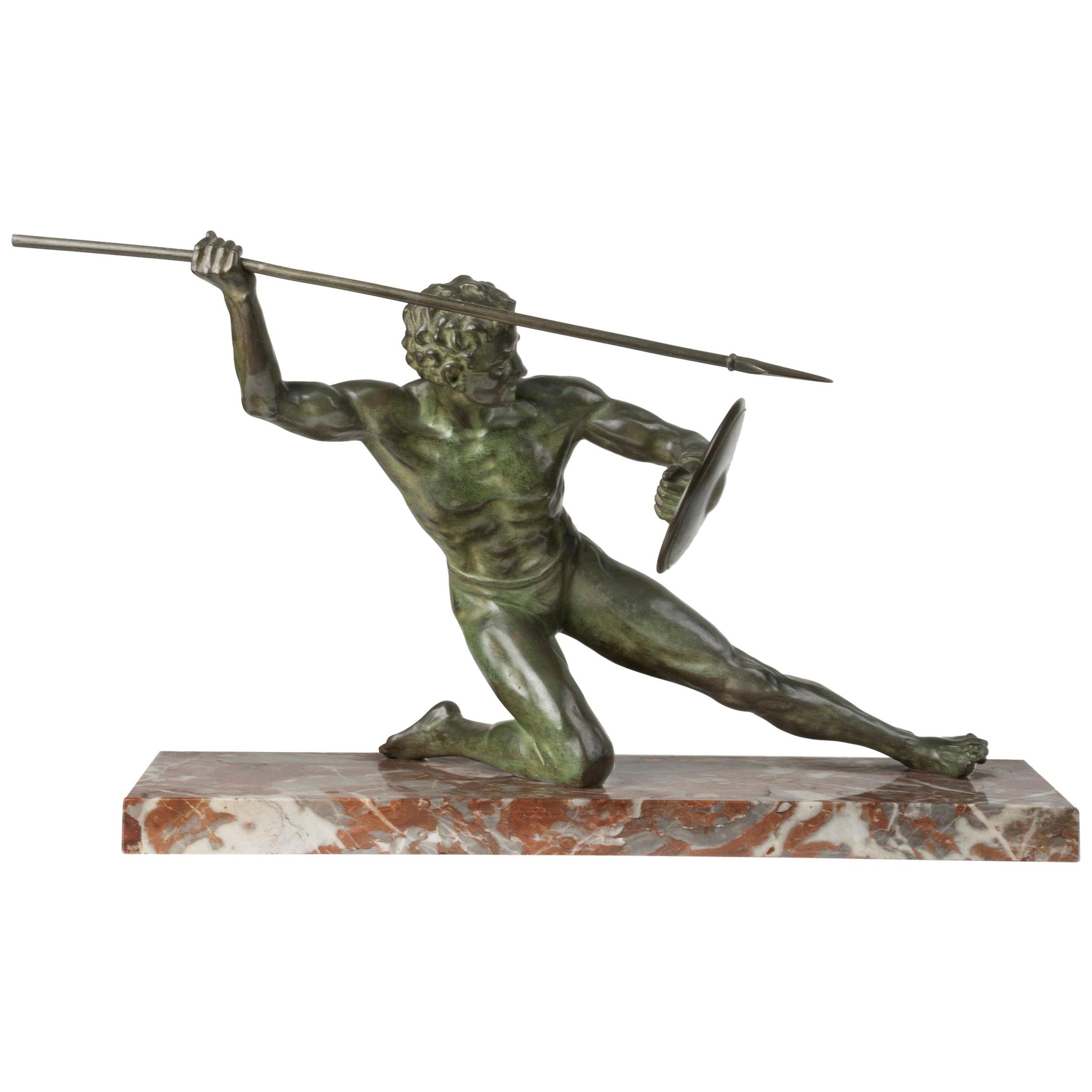 Bronze Statue of a Gladiator, by Cipriani, France, Early 20th Century