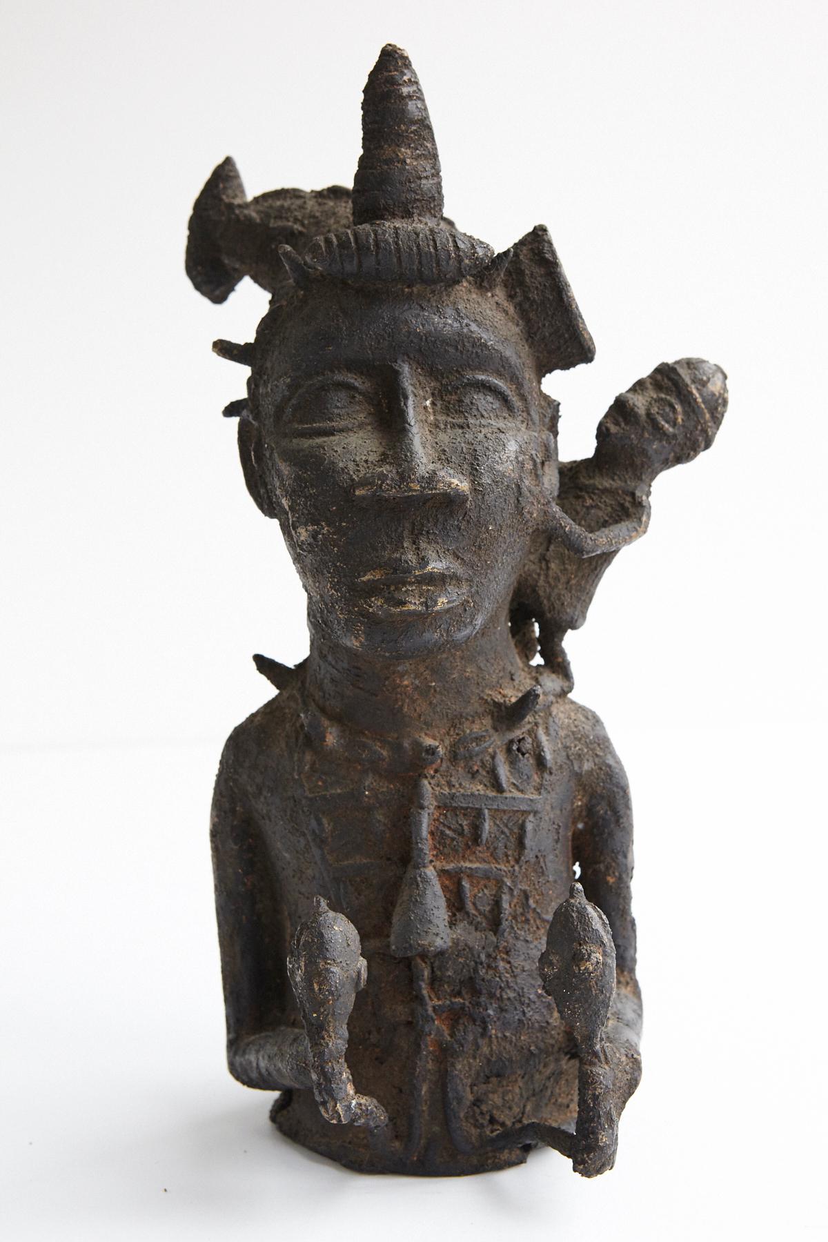 Statues of Juju Man or shamans were used for ceremonies connected with religious beliefs and magical practices. The general understanding of their meaning as including a supernatural or magical power of bringing good to the owner or worshipper and