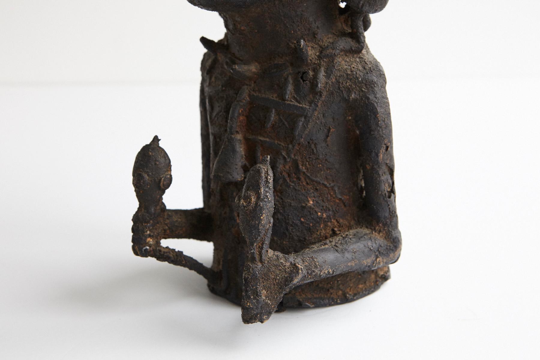 Bronze Statue of a Juju Man, Benin, 1930s For Sale 2