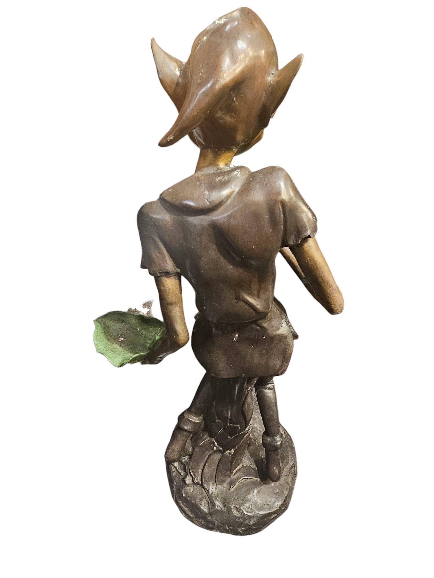 Arts and Crafts Statua di bronzo di un folletto in vendita