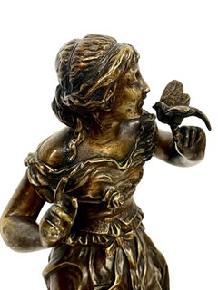 Pequeña escultura de bronce del siglo XIX de Adrien Étienne Gaudez