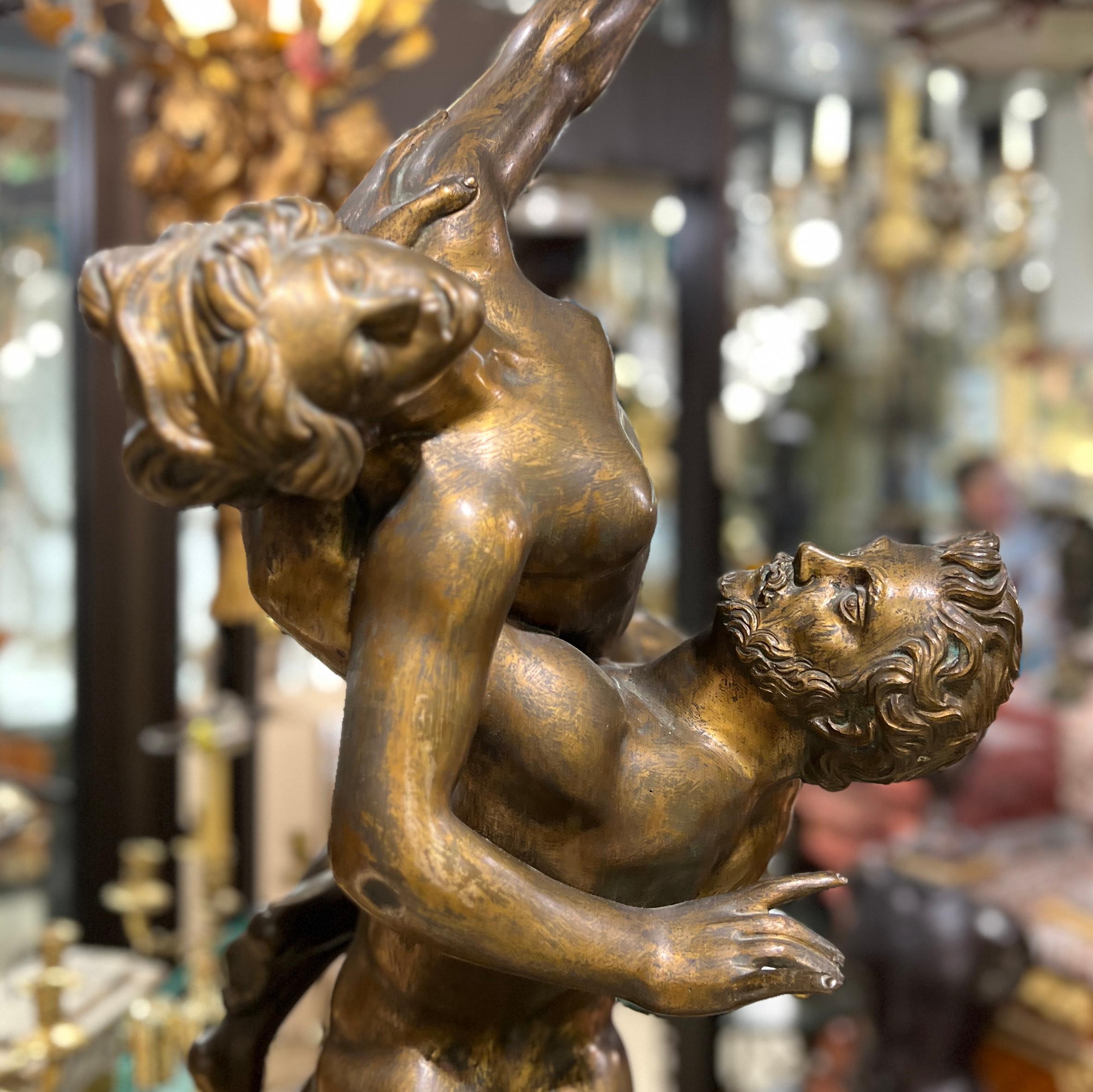 Estatua de bronce del Rapto de la Mujer Sabina Según Giambologna en Bueno estado para la venta en New York, NY