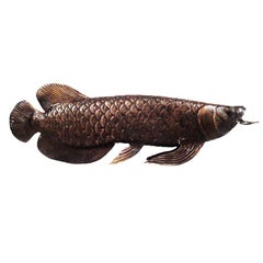 Bronze Statue of an Arowana 'Dragon' Fish
