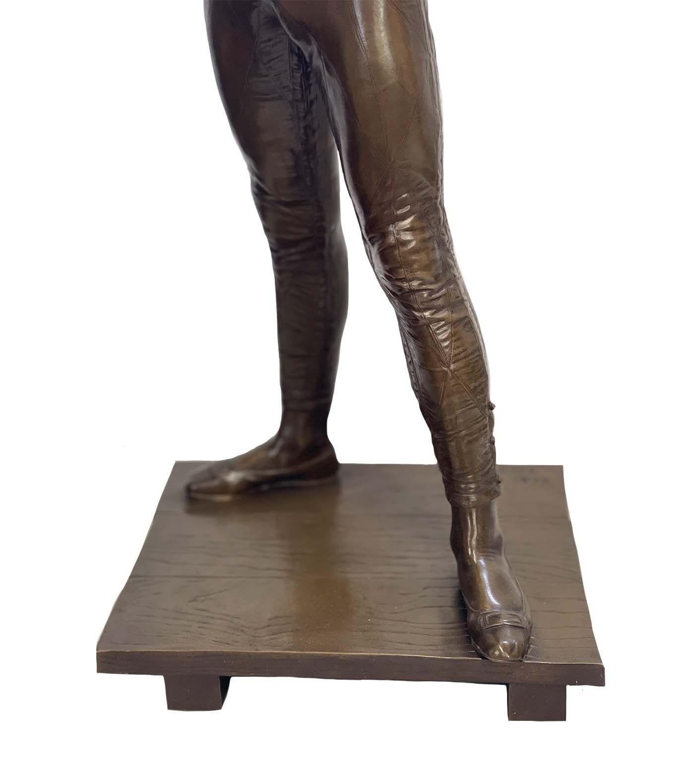 French Bronze Statue of Arlequin by Charles-René de Paul de Saint-Marceaux For Sale