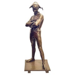 Bronze Statue of Arlequin by Charles-René de Paul de Saint-Marceaux