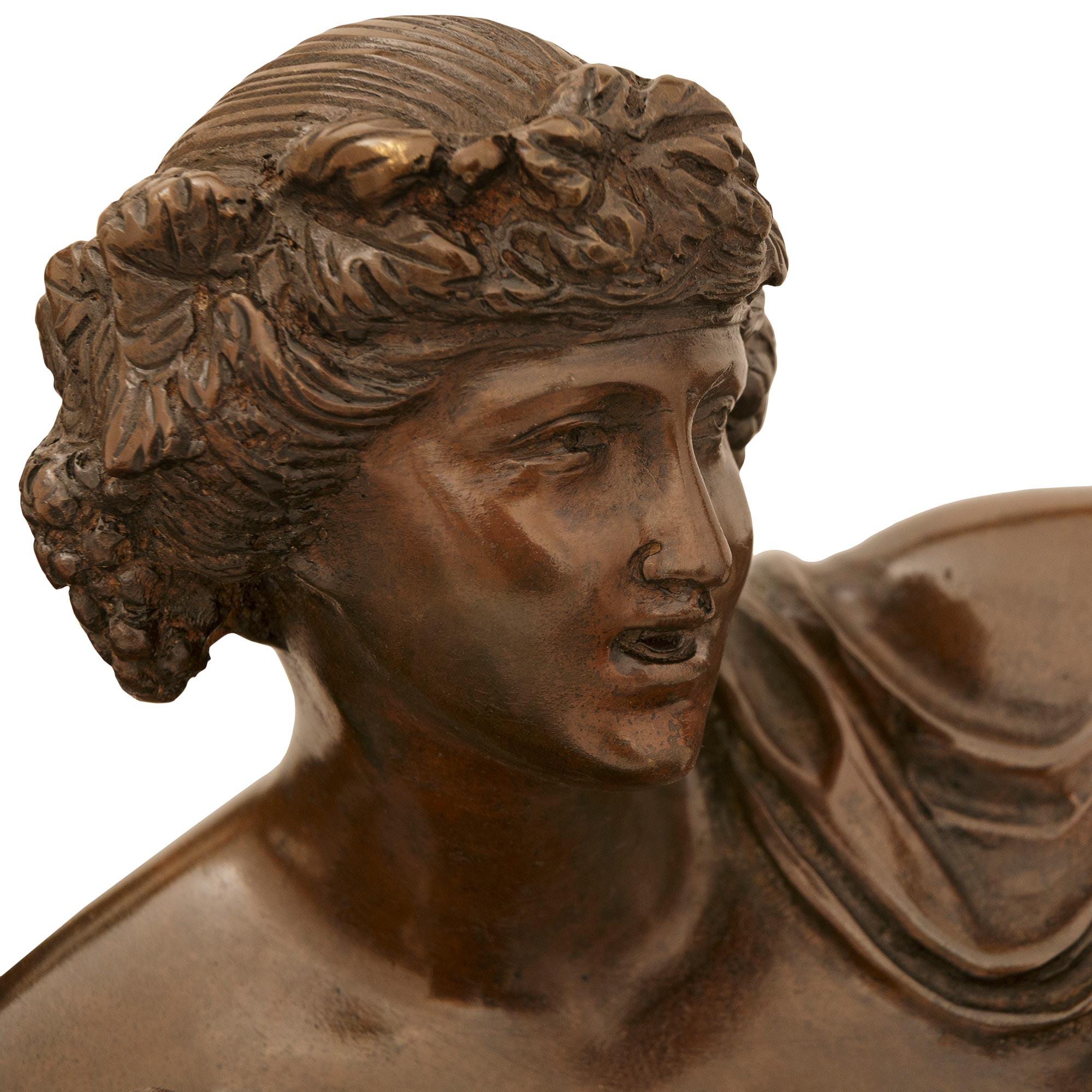 Bronze Statue en bronze de Bacchus et Ariane signée Vavasseur et par la Fonderie Pradier en vente