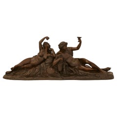 Statue en bronze de Bacchus et Ariane signée Vavasseur et par la Fonderie Pradier