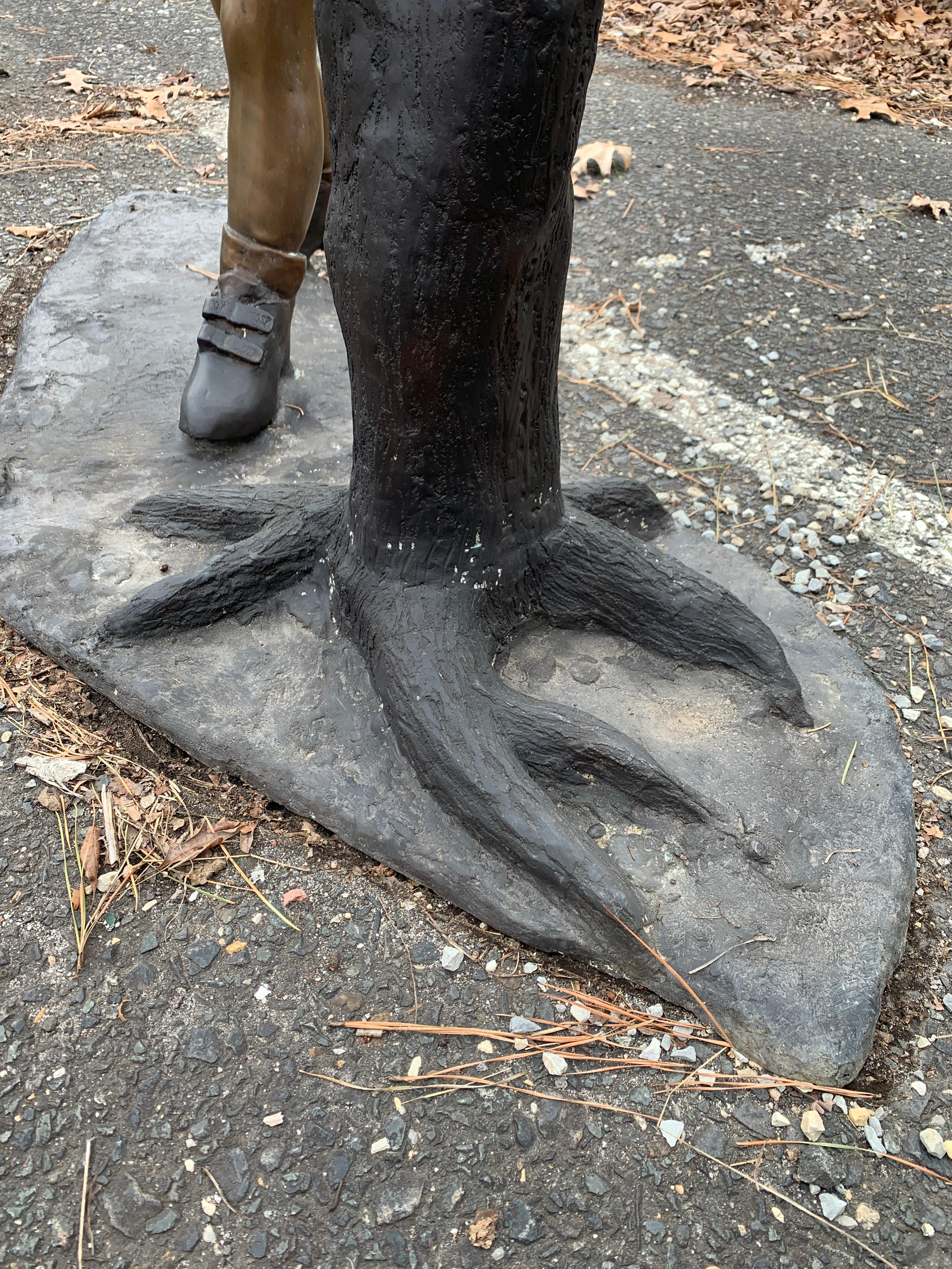 Bronze Statue of Children on Swing 3