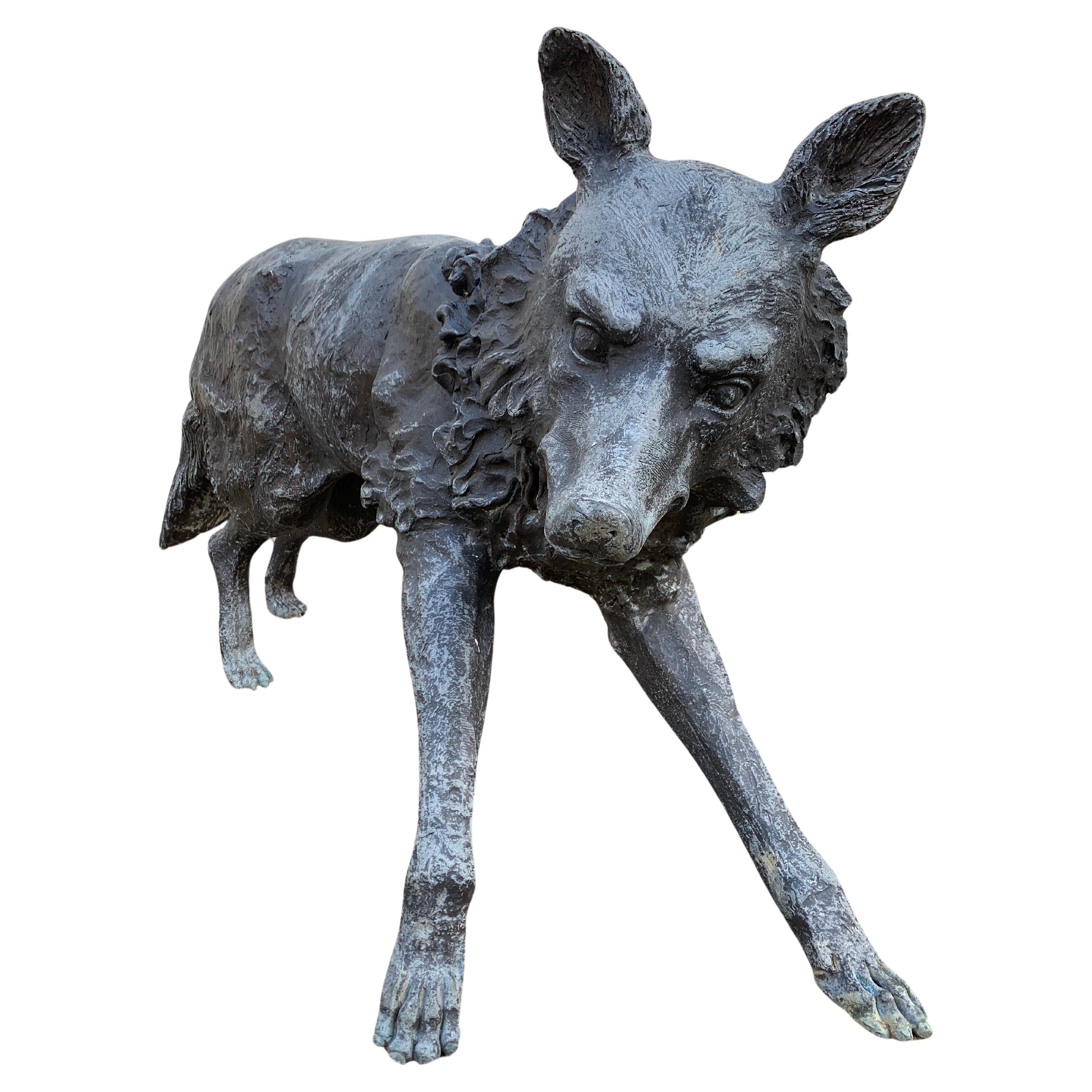 Statue en bronze du renard. Veuillez confirmer la localisation avec le vendeur (NY ou NJ)