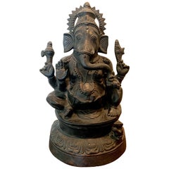 Statue en bronze de Ganesh provenant de Sir Lanka