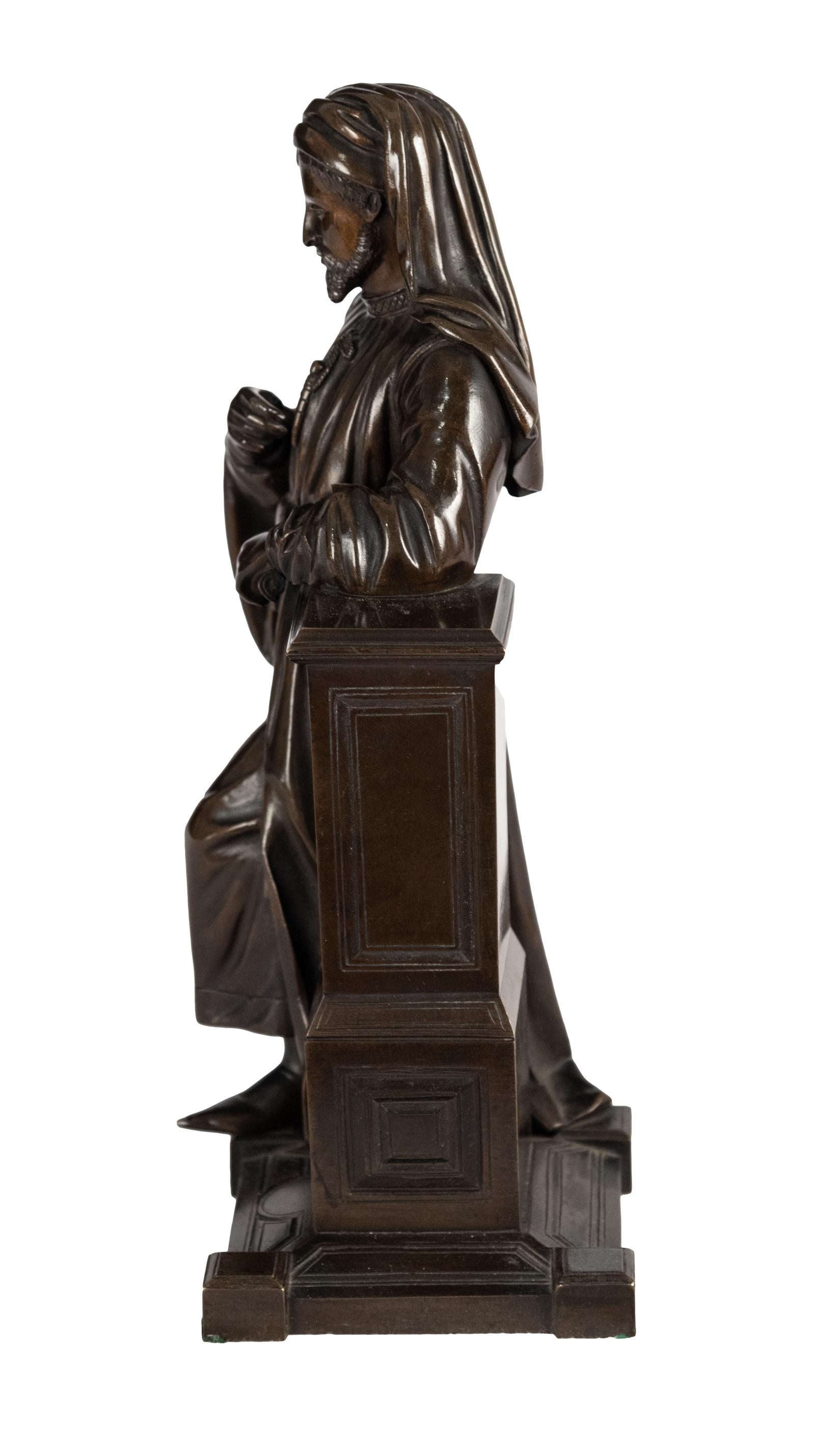 American Bronze Statue of Geoffrey Chaucer For Sale