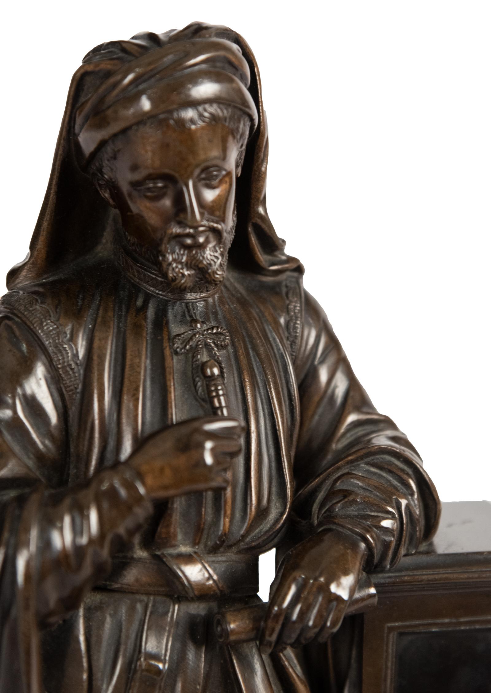 Cast Bronze Statue of Geoffrey Chaucer For Sale