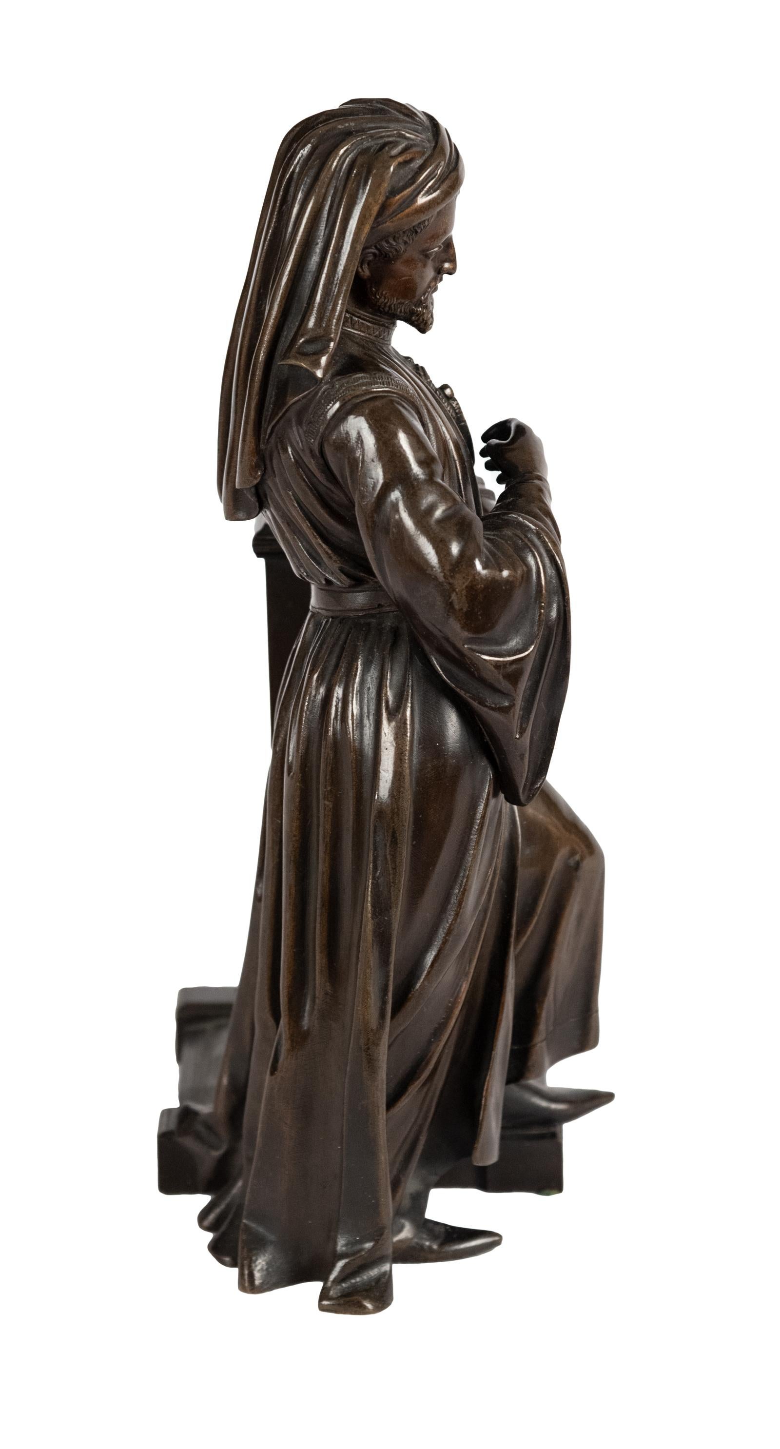 Bronze Statue of Geoffrey Chaucer In Good Condition For Sale In Salt Lake City, UT