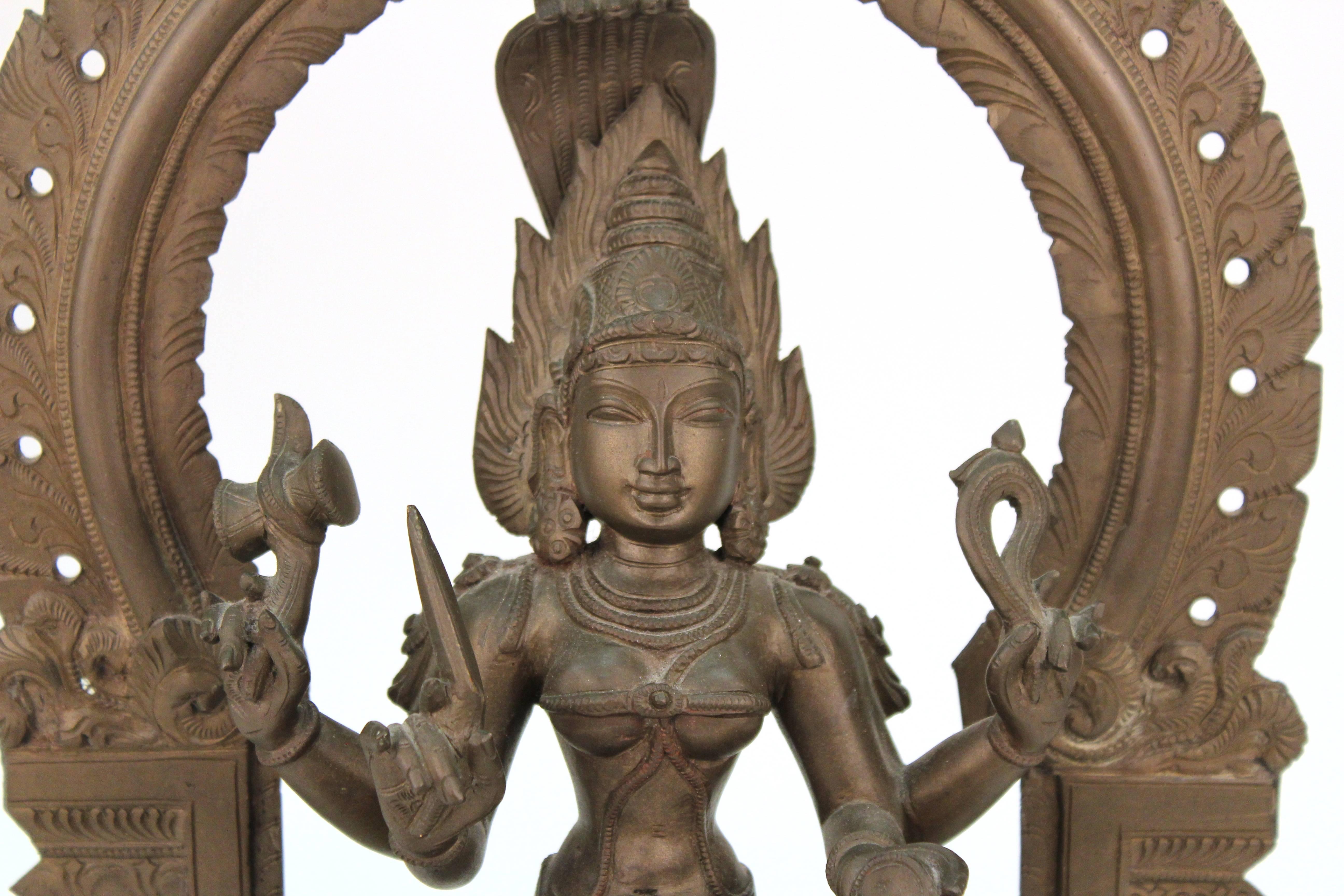 20th Century Bronze Statue of Hindu Goddess Kali