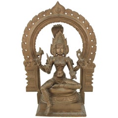 Vintage Bronze Statue of Hindu Goddess Kali