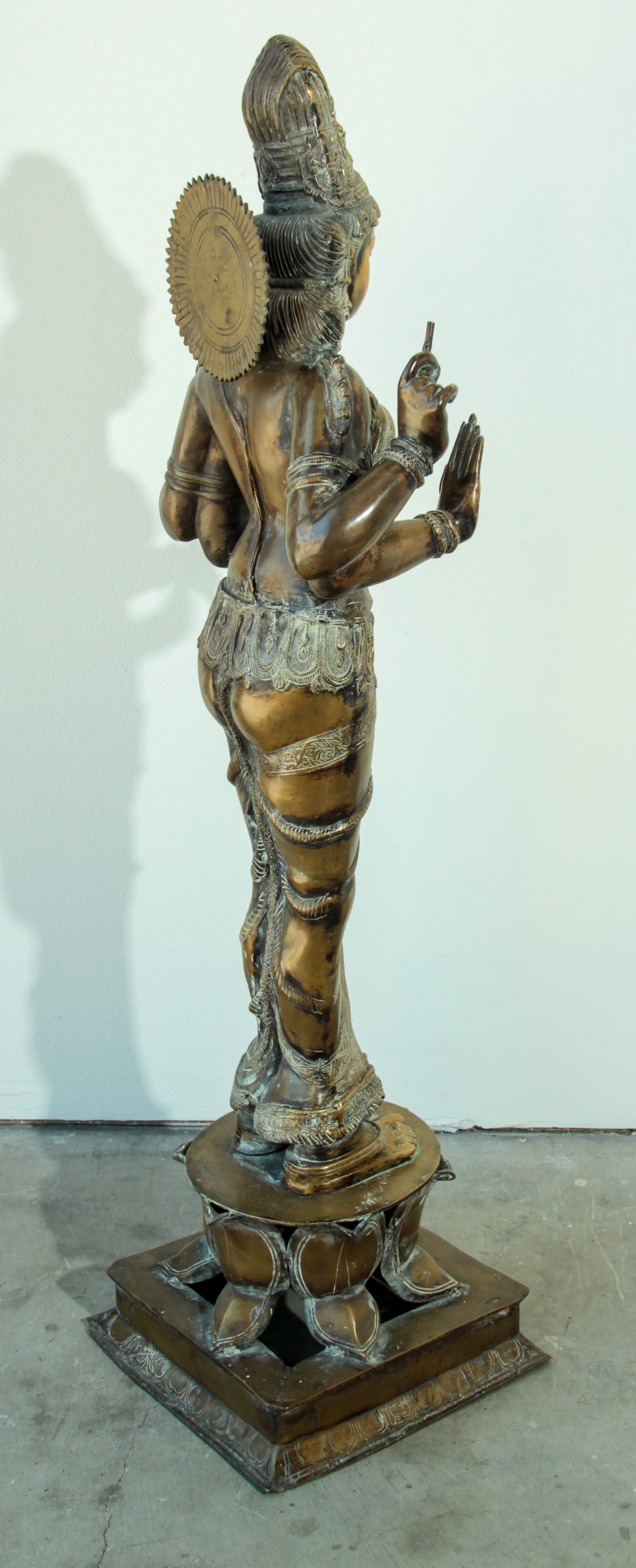 Bronze Statue of Hindu Goddess Lakshmi 4