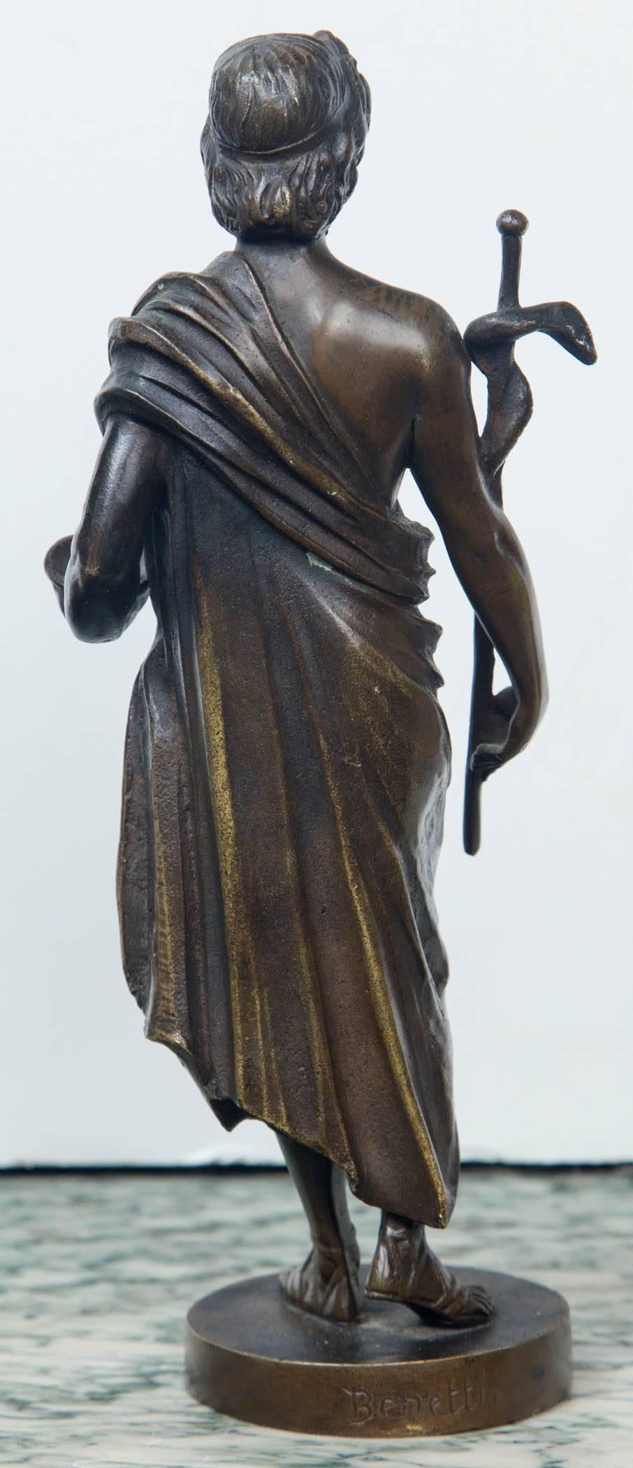 Italian Bronze Statue of Hippocrates For Sale