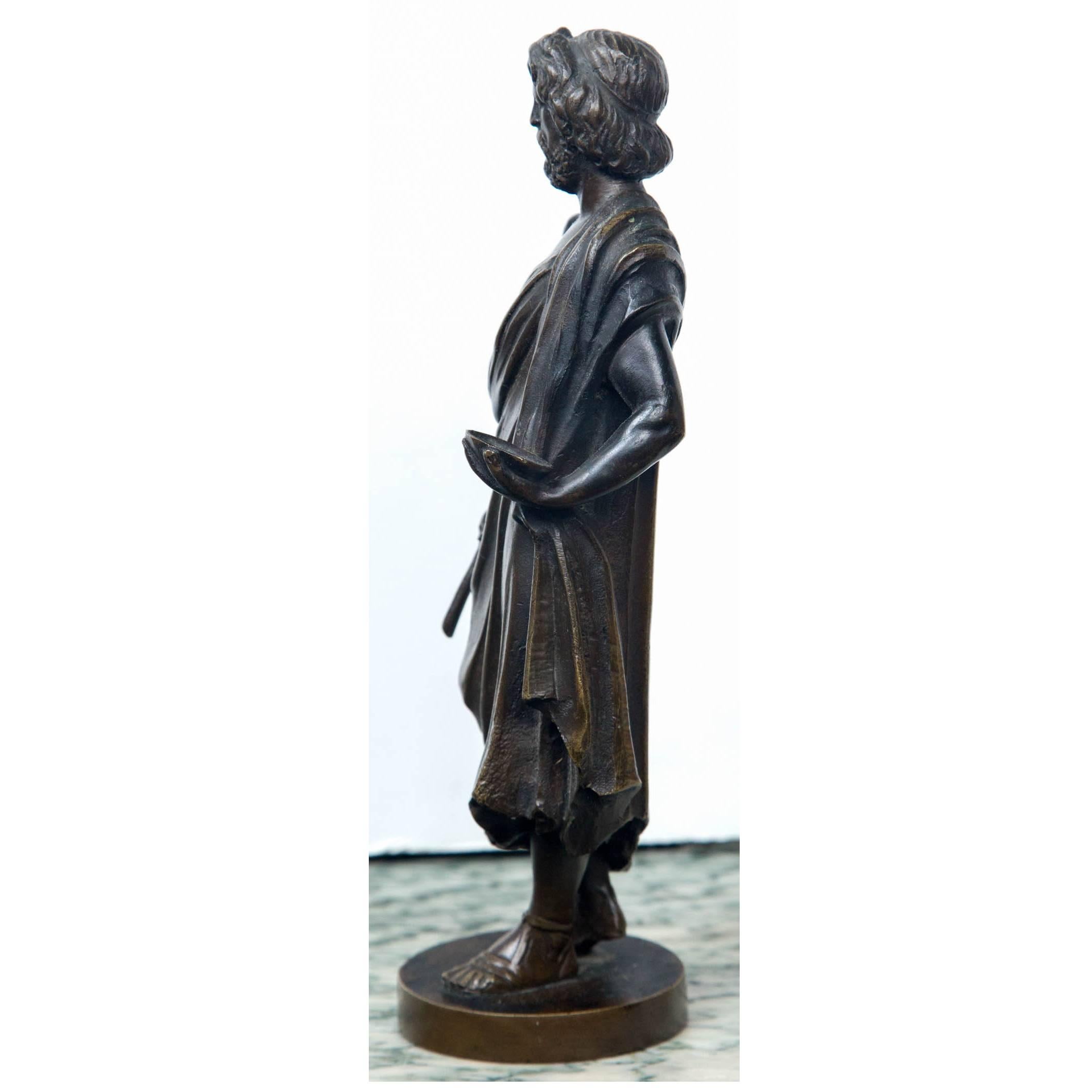 Bronze Statue of Hippocrates In Excellent Condition For Sale In Woodbury, CT