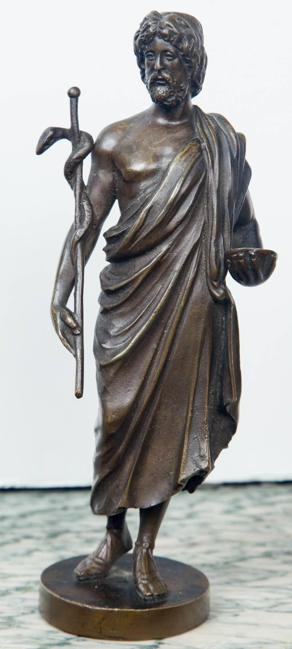 19th Century Bronze Statue of Hippocrates For Sale