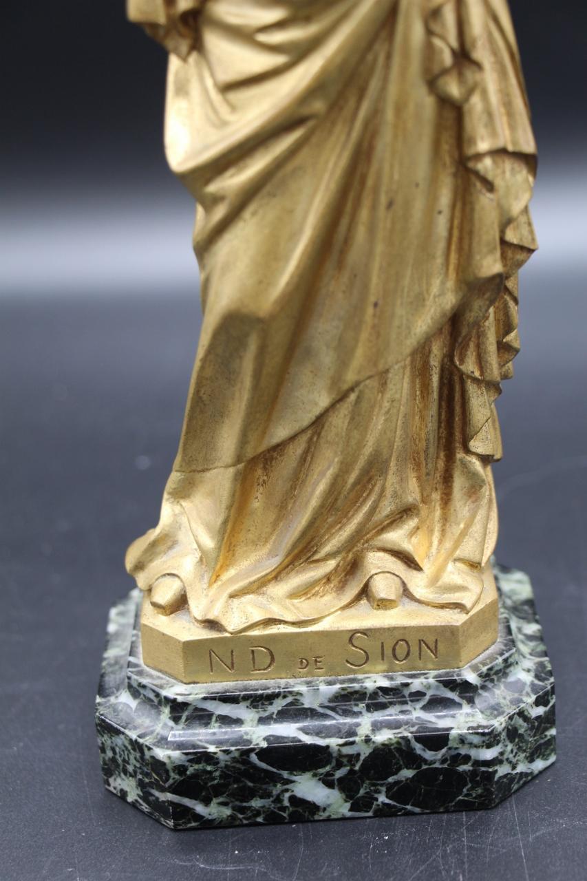 Bronze Statue Of Our Lady Of Sion (19. Jahrhundert) im Angebot