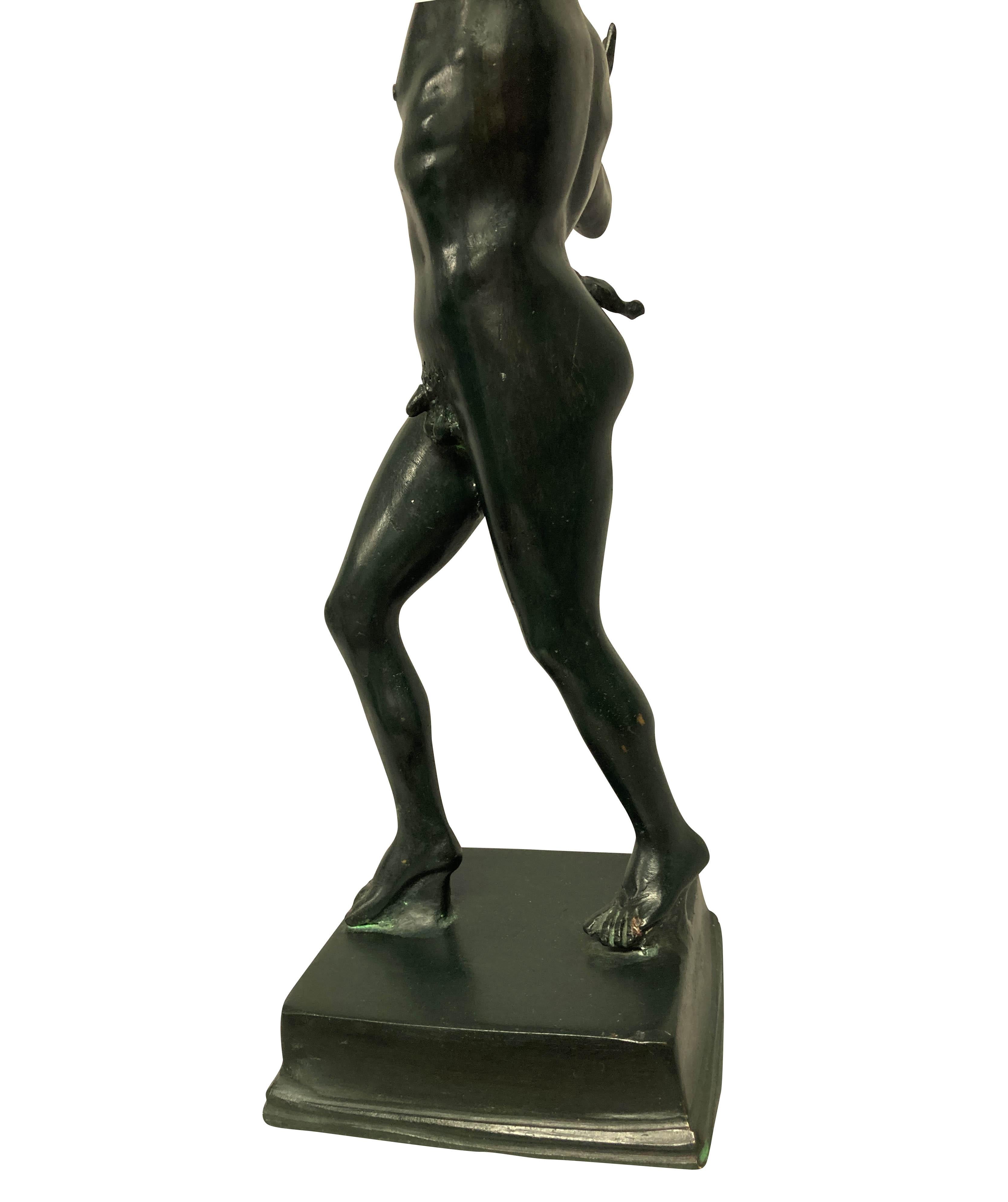 Grand Tour Bronze Statue of the Dancing Faun