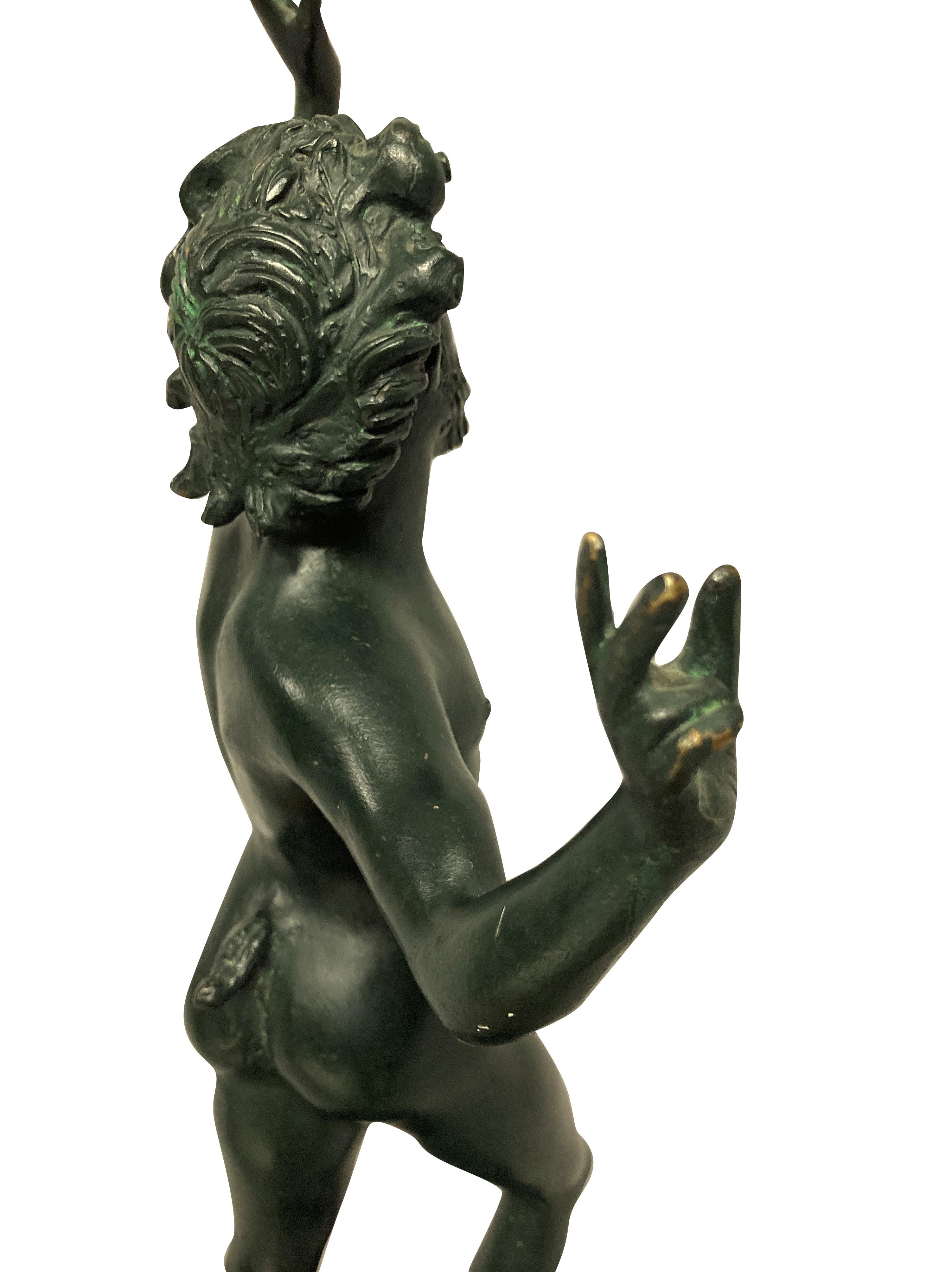 Bronze Statue of the Dancing Faun In Good Condition In London, GB