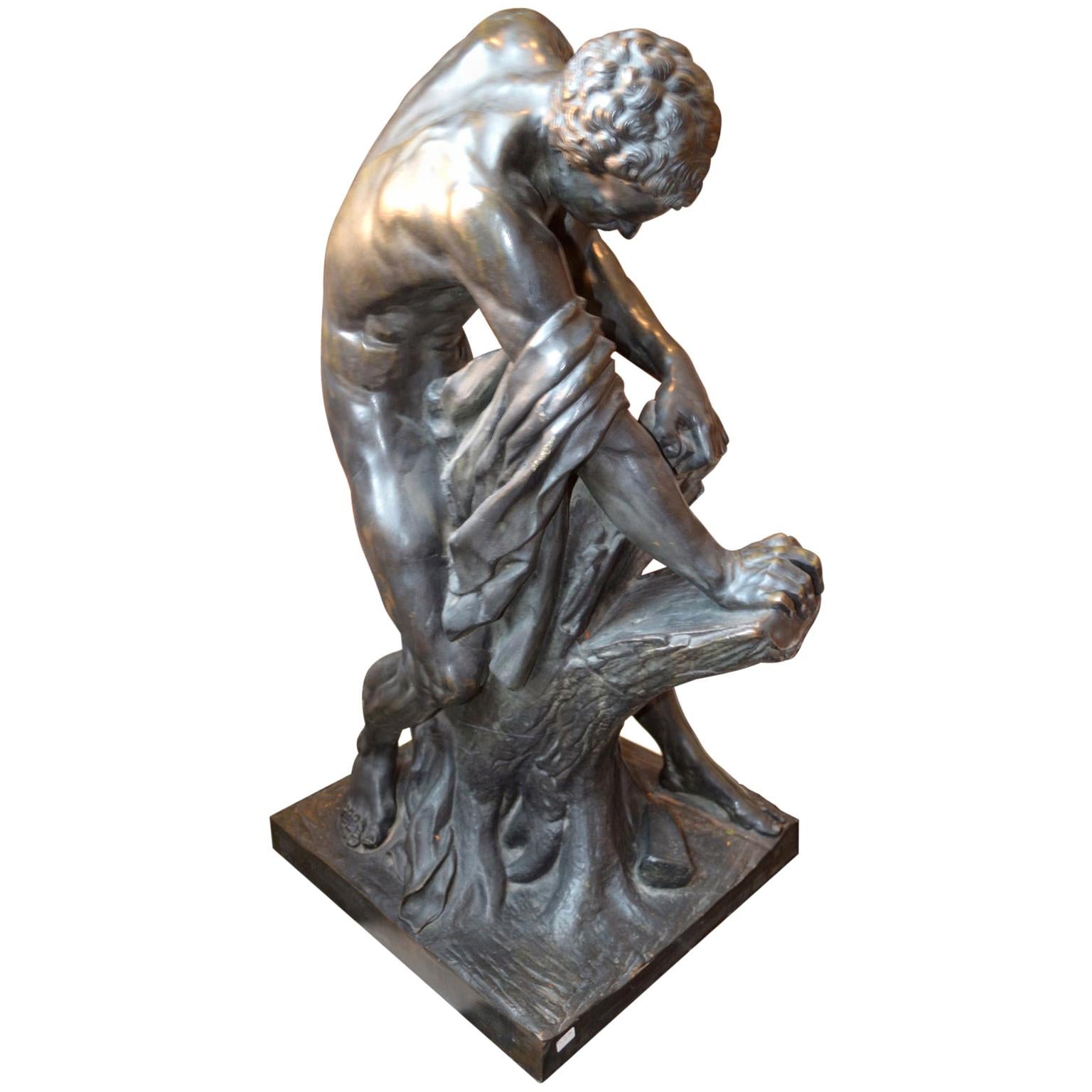 Bronze Statue of the Roman Greek Wrestler Milo of Croton after Dumont For  Sale at 1stDibs
