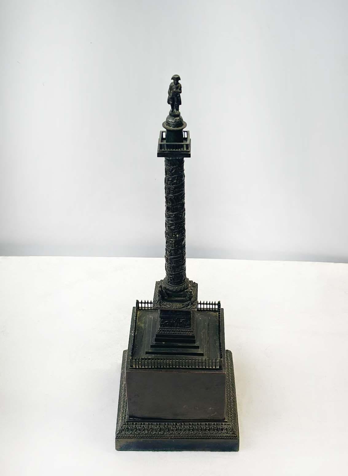 Traditional bronze sculpture of the Vendôme Column with Napoleon standing gracefully on top. The piece is removable, having a depiction of Napoleon's tomb on the inside as well.
These statues are collectible, mostly posh kids that upon completing