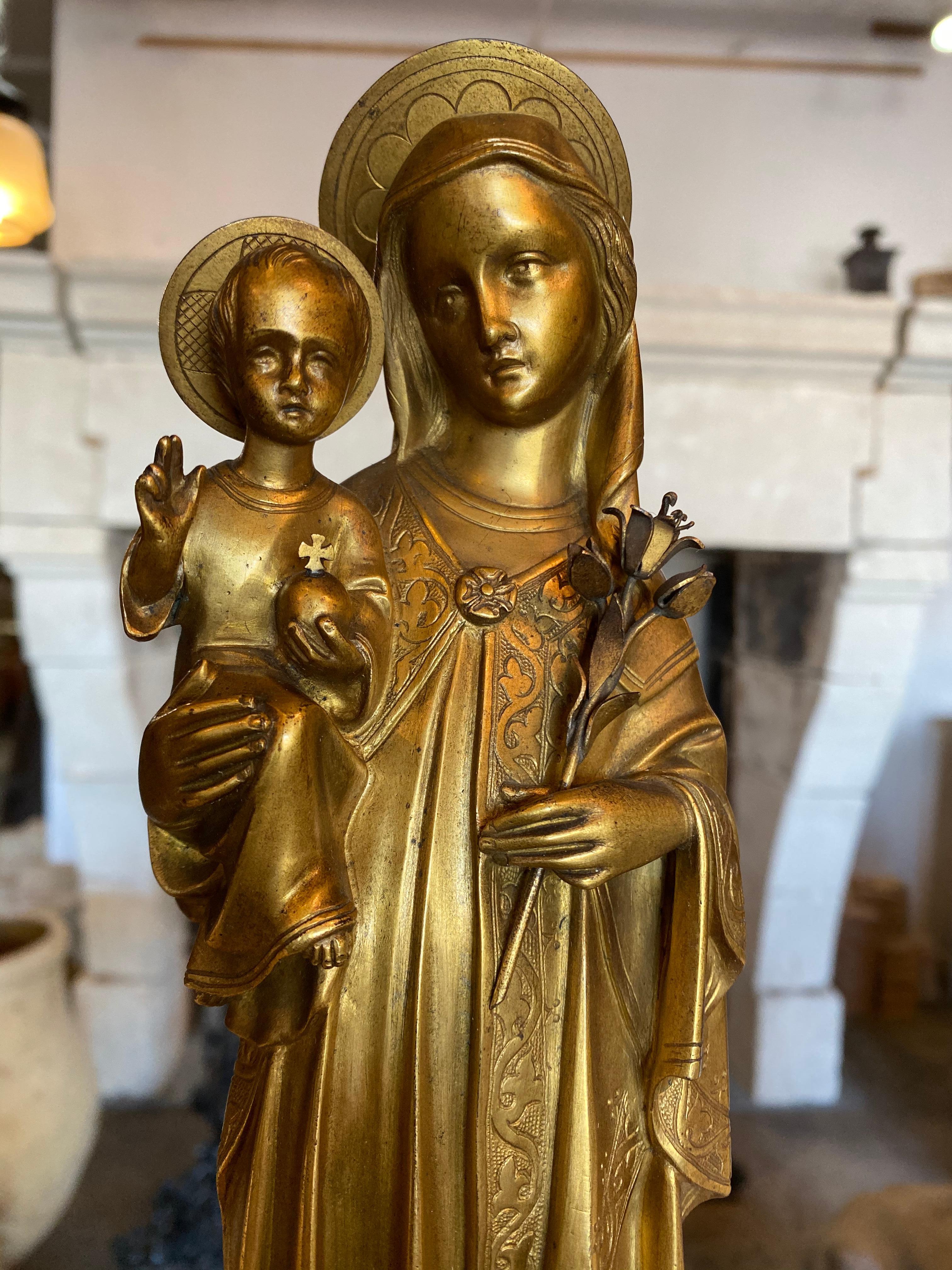 Bronzestatue der Jungfrau Maria (Französisch)