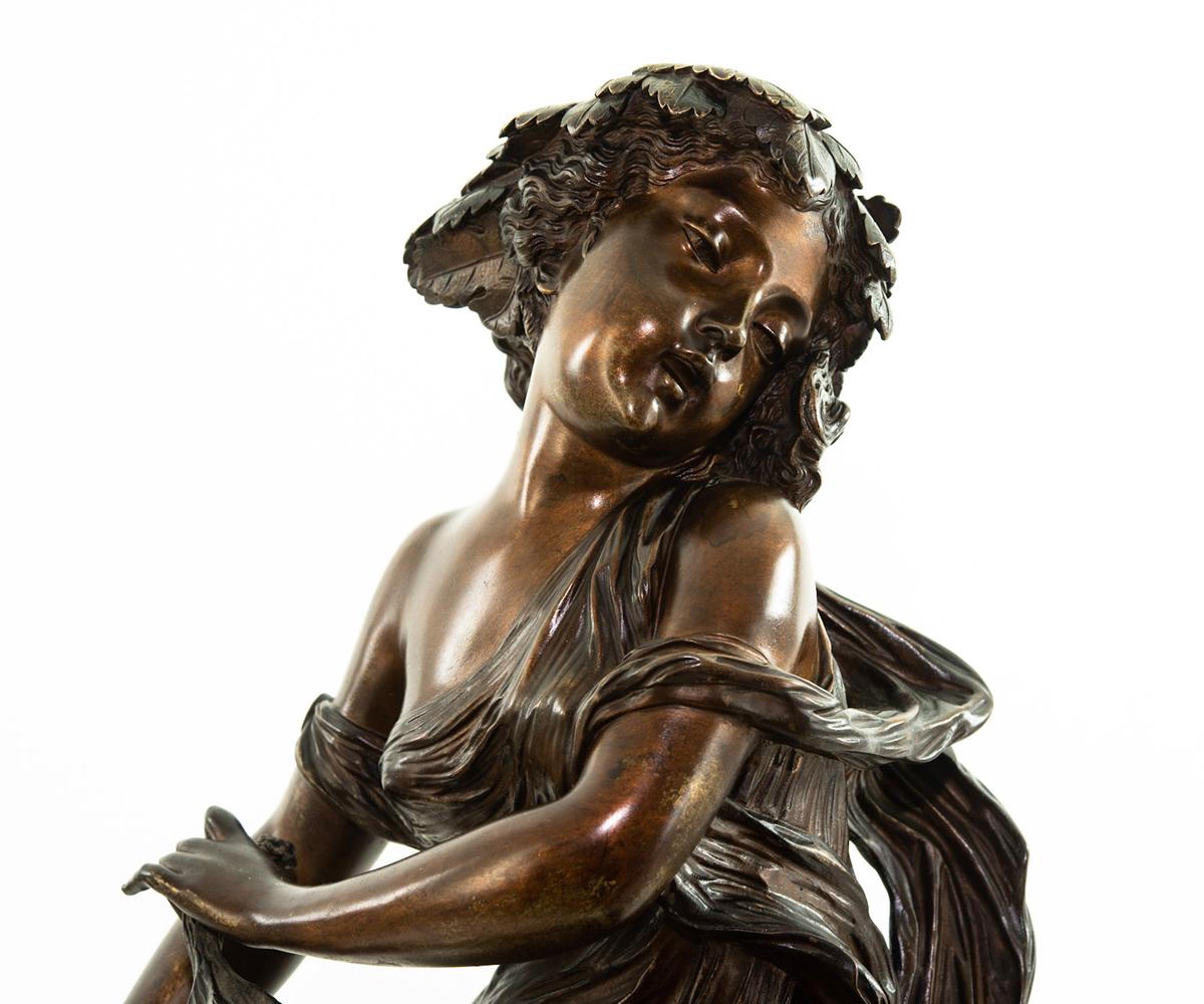 Louis XV Bronze Statue of Woman with a Child