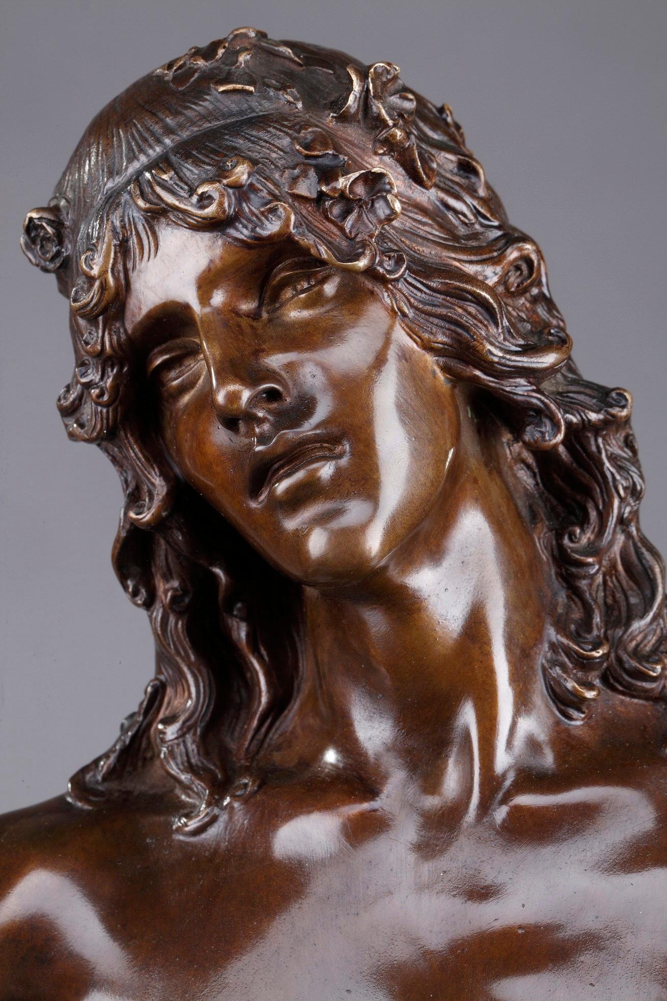 Bronze Statue Orpheus and Cerberus by Edme Antony Paul Noël 1