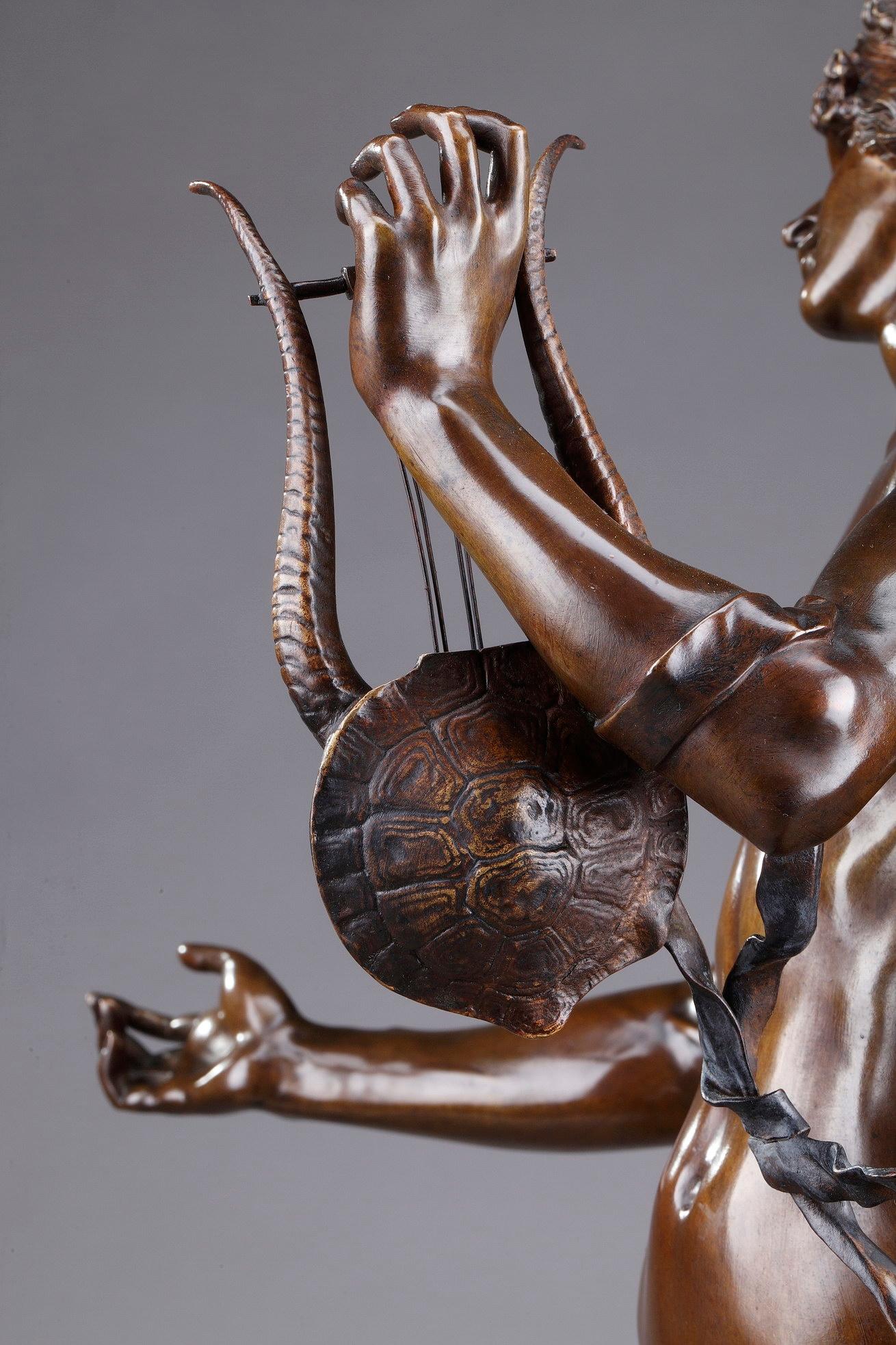 Bronze Statue Orpheus and Cerberus by Edme Antony Paul Noël 3
