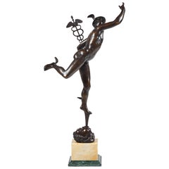 Vintage Bronze Statue Representing Mercury