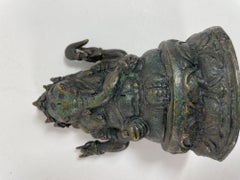 Bronze Statue Sculpture of Ganesh Indian or Nepalese Bronze Hindu Statue