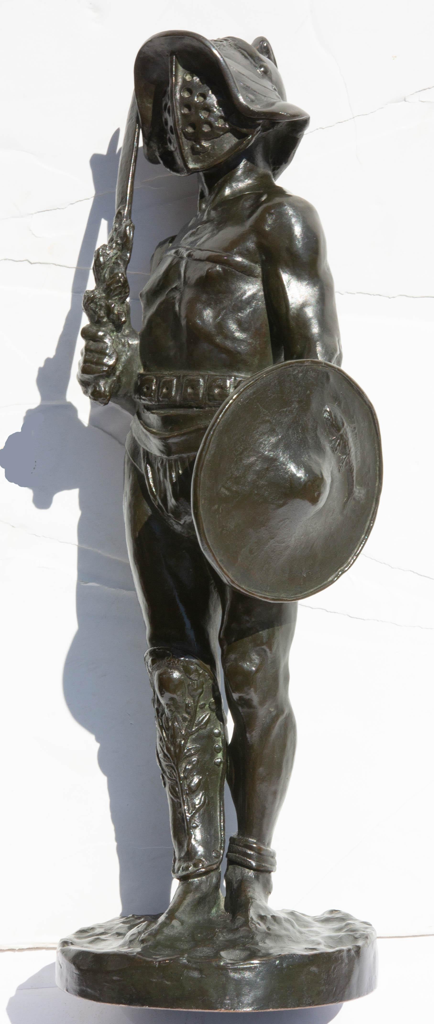 European Bronze Statue The Gladiator after Jean-Leon Gerome