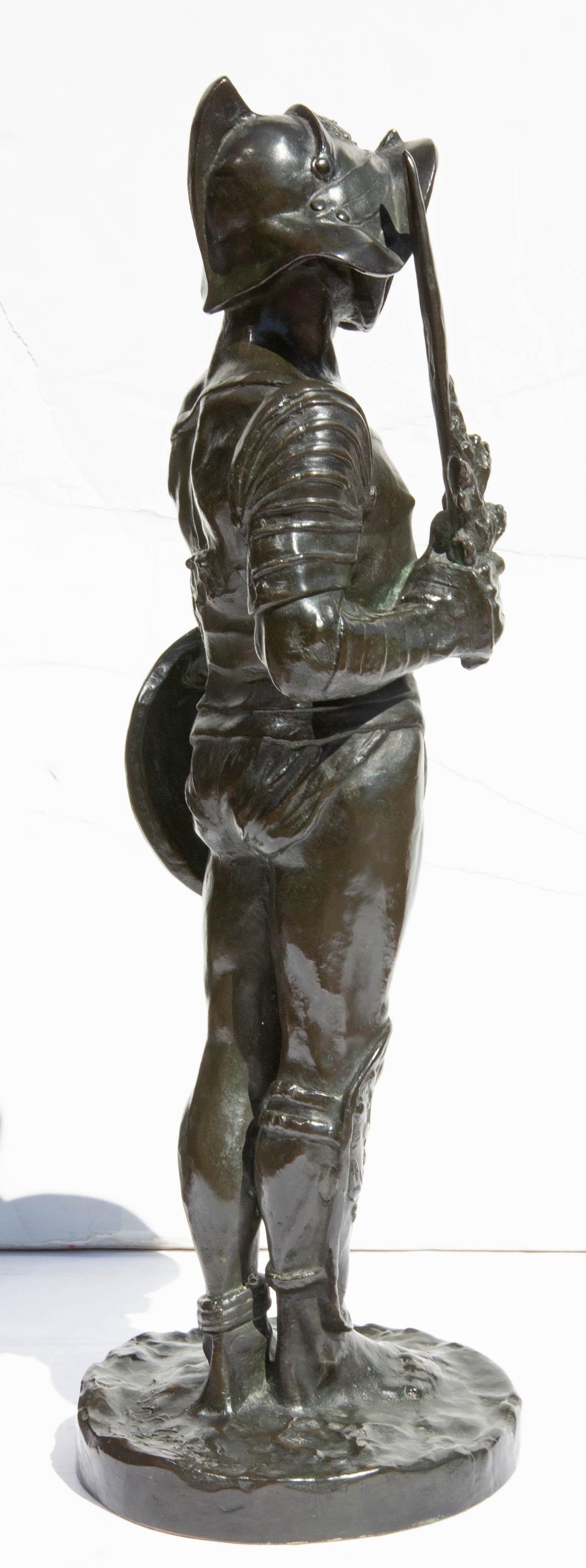 Metal Bronze Statue The Gladiator after Jean-Leon Gerome