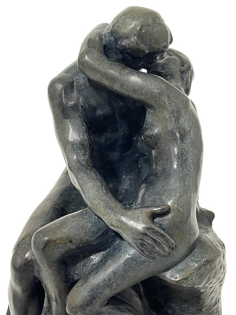Bronze statue The Kiss, Auguste Rodin by Ara Kunst Germany For Sale 2