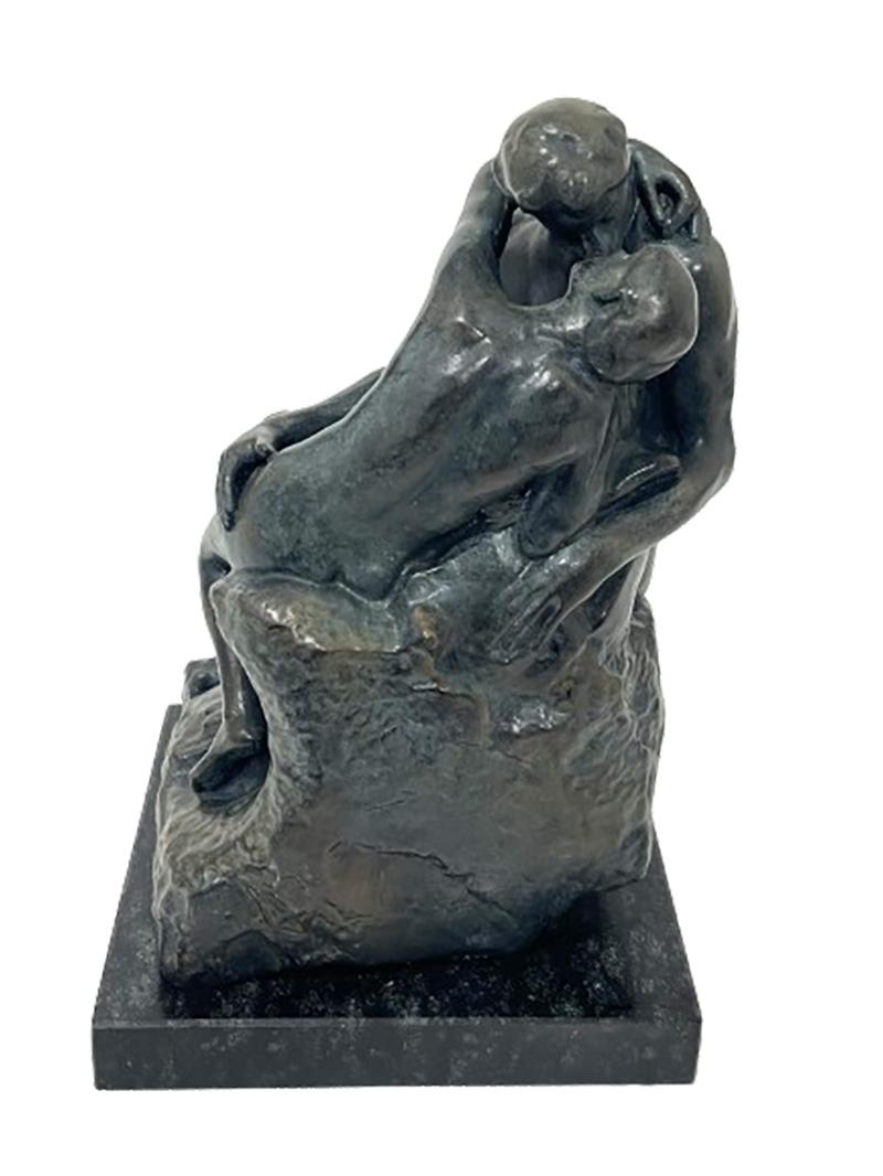Bronze statue The Kiss, Auguste Rodin by Ara Kunst Germany For Sale 3