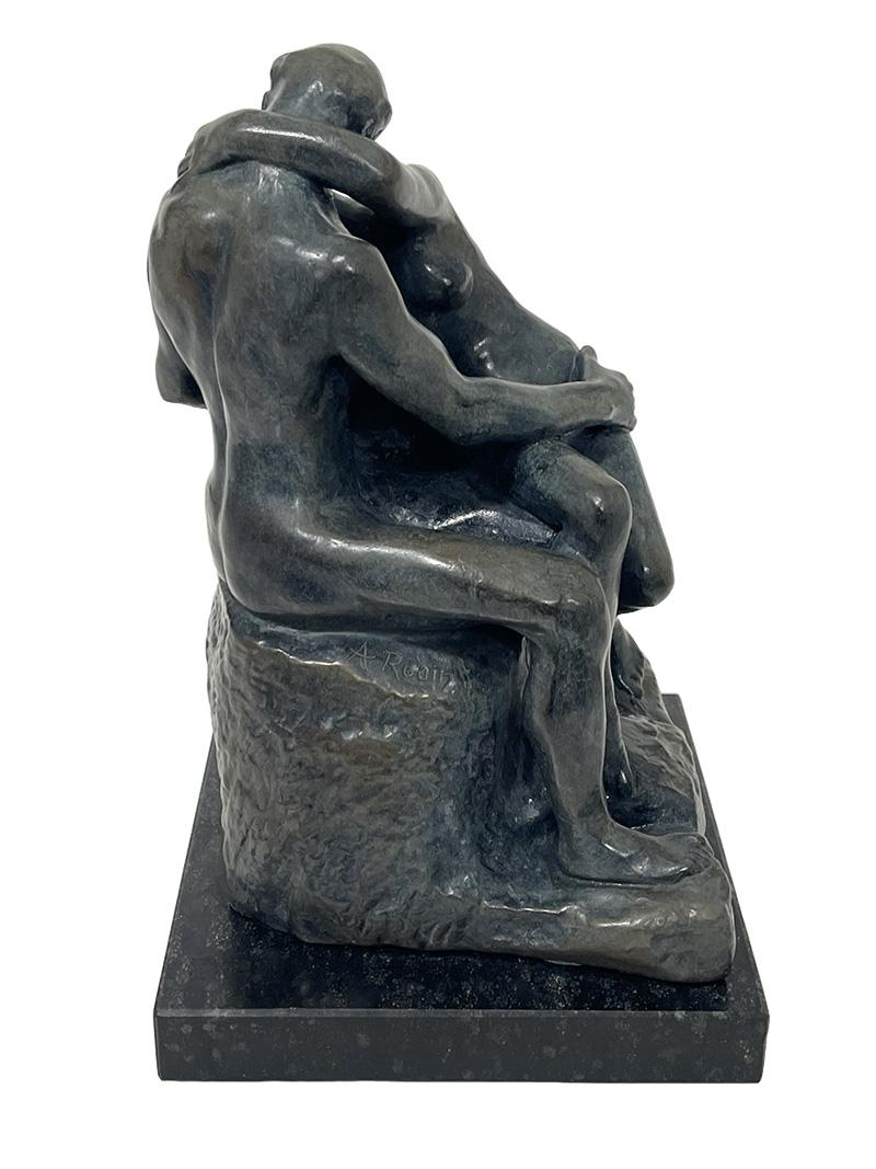 Bronze statue The Kiss, Auguste Rodin by Ara Kunst Germany For Sale 5