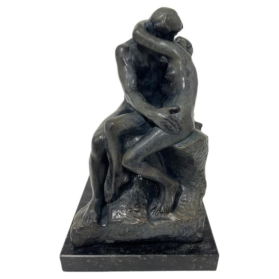 Bronze statue The Kiss, Auguste Rodin by Ara Kunst Germany For Sale