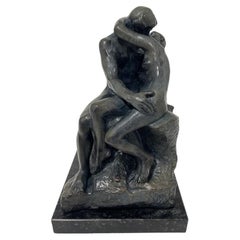Bronze statue The Kiss, Auguste Rodin by Ara Kunst Germany