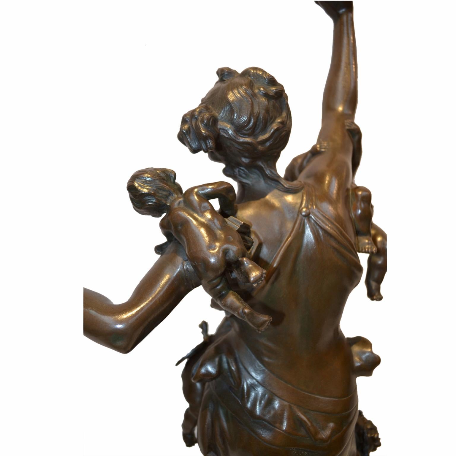 Bronze Statue  Titled “ Nul N’arrive Sans Peine ” by Auguste de Wever 4