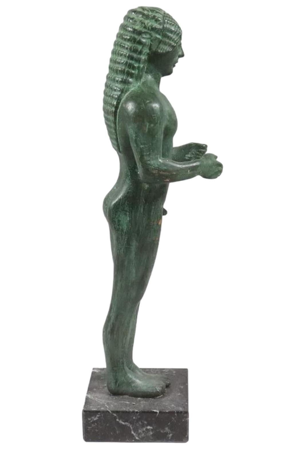 German Bronze Statuette of a Kouros from the Sanctuary of Hera, Samos, Museums Replica For Sale