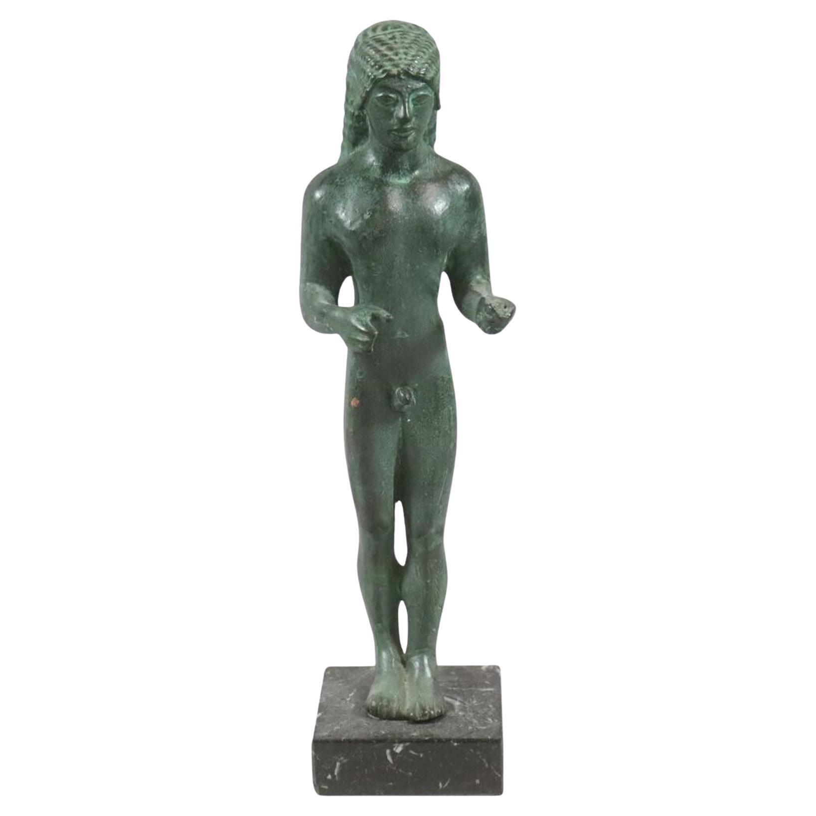 Statuette en bronze d'un Kouros du sanctuaire d'Héra, Samos, Museums Replica en vente