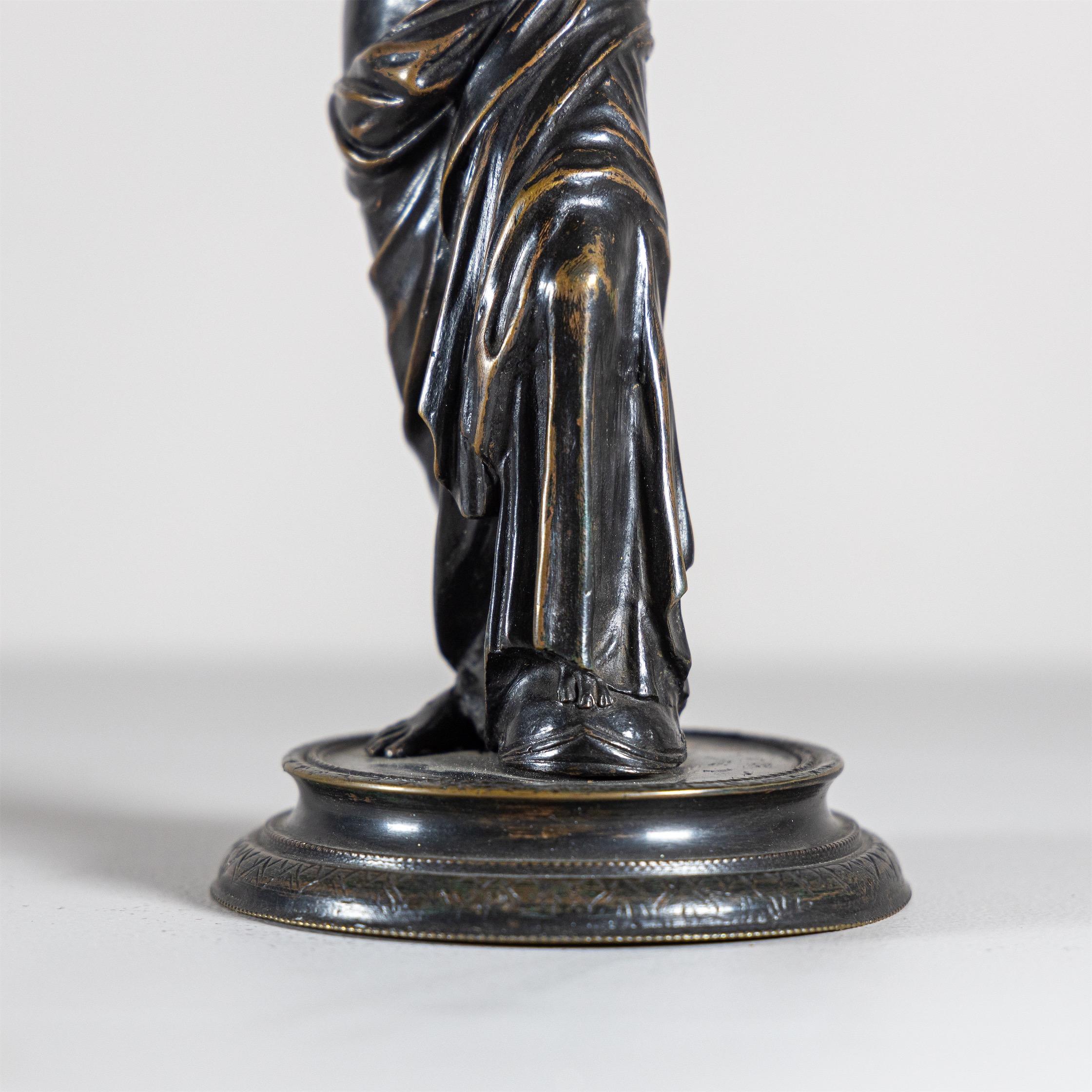 Bronzestatuette der Venus aus Bronze, 2. Hälfte des 19. Jahrhunderts im Angebot 4