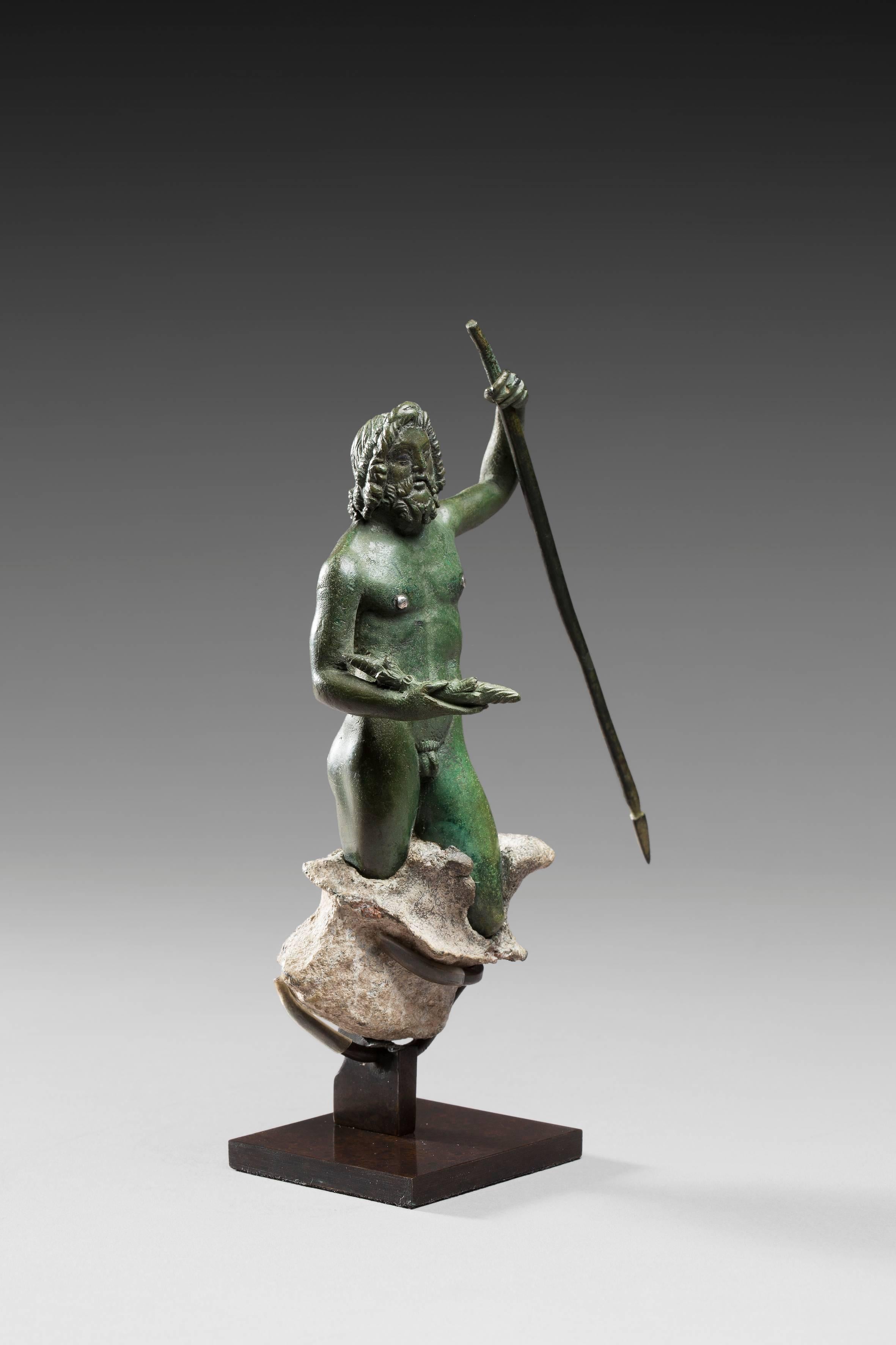 Bronze Statuette Representing Zeus, Roman Art, 1st-2nd Century A.D. For Sale 1